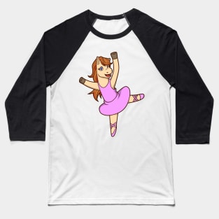 Comic horse dances ballet - ballerina Baseball T-Shirt